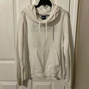 Nike Women’s White Hoodie with Silver Logo